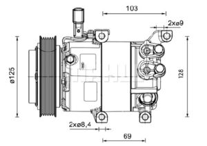 Klimakompressor ACP-1458-000P HYUNDAI i20 I Mahle NEU Hyundai